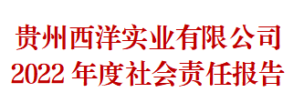 貴州西洋實(shí)業(yè)有限公司 2022年度社會(huì)責(zé)任報(bào)告